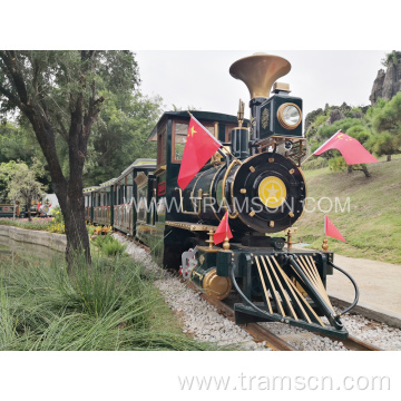 ancient track train for kids in park